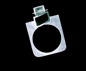 Ring Vierkant Zilver